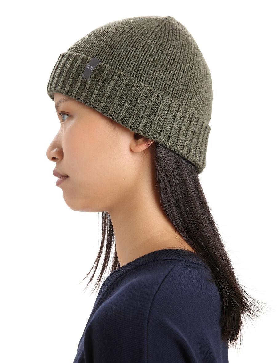 Chapeaux Icebreaker Unisex Merino Vela Cuff Beanie Homme Vert Olive | FR 1089LISH